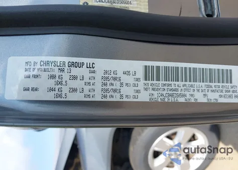 2014 Jeep Compass Sport z USA, uszkodzony, nr VIN 1C4NJCBA8ED505004